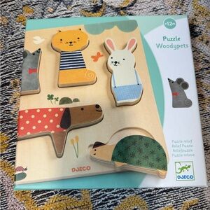 Djeco Woodeypets Animal Puzzle - Multicolor